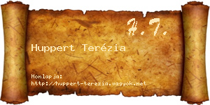 Huppert Terézia névjegykártya